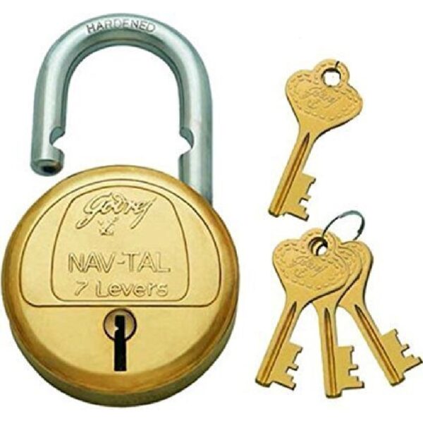 Godrej Nav-Tal Brass Padlock with 4 Keys