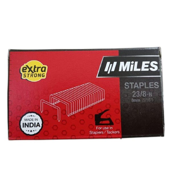 MILES 23/8-H Staple Pins 8mm (5/16") Pack of 5 Box