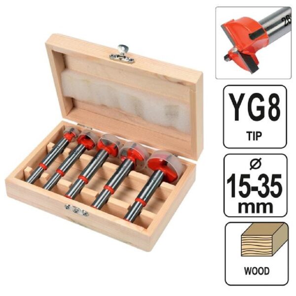 YATO Fostner Drill Bit Set 5 Pcs (YT-33015) - Image 3