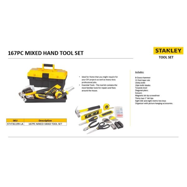 STANLEY Mixed Tool Set 167 Pcs (81199) - Image 4